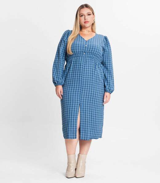 Image_Vestido Plus Size Em Air Flow Secret Glam Azul
