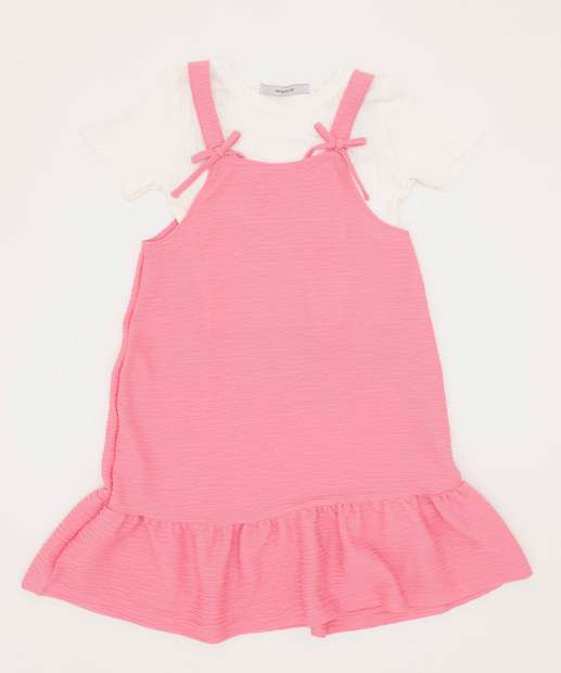 Vestido Infantil Sobreposição Marisa Tam 4 a 10