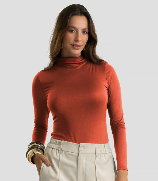 Image_Body Feminino Malha Delicate Com Gola Alta Dianna Laranja
