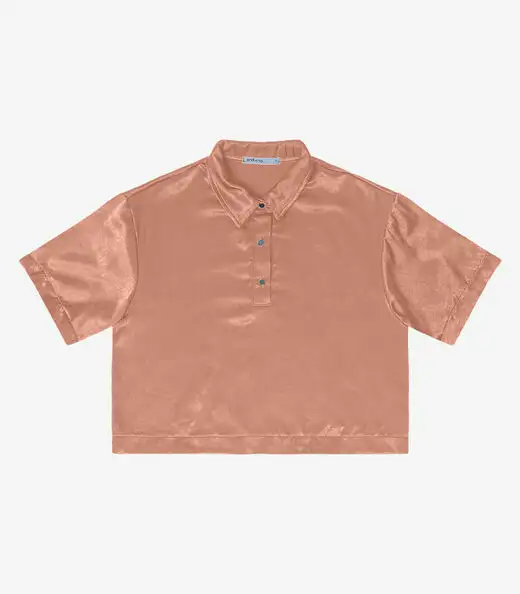 Camisa Feminina Manga Curta Endless Marrom