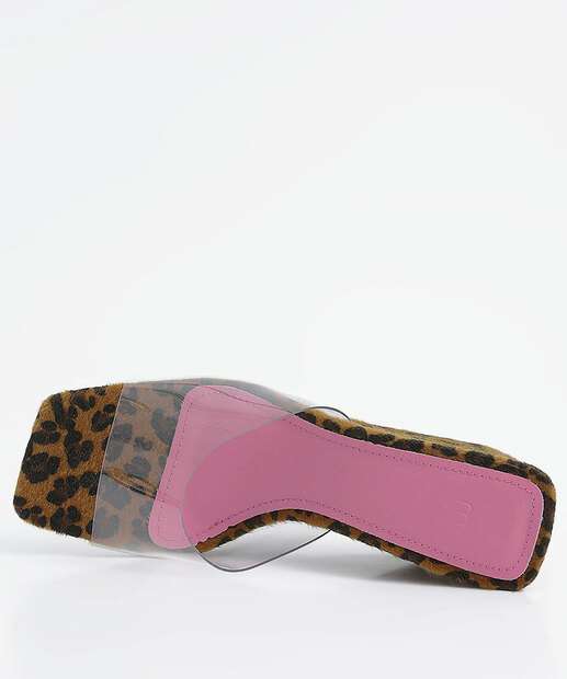 Tamanco Feminino Anabela Animal Print Marisa 