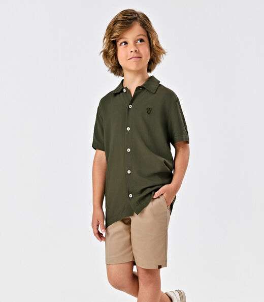 Conjunto Infantil Camisa Com Bermuda Trick Nick Verde