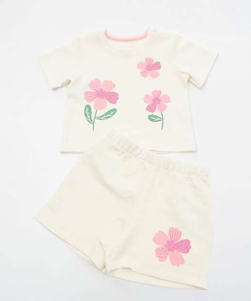 Image_Conjunto Infantil Estampa Flores Marisa Tam 4 a 10 Off White 