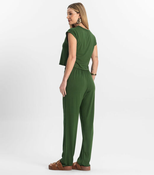 Calça Feminina Em Molecotton Rovitex Verde