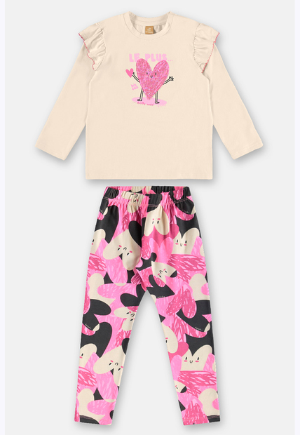 Conjunto Cotton Estampa Babado Up Baby