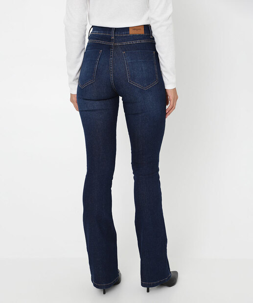 Calça Jeans Boot Cut Feminina Cintura Alta Sawary Azul