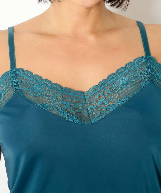 Pijama Feminino Recorte Renda Alças Finas Marisa