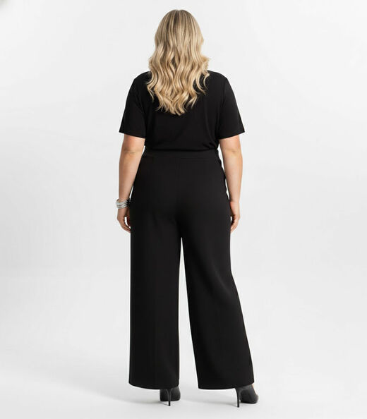 Blusa Feminina Manga Curta Plus Size Secret Glam Preto