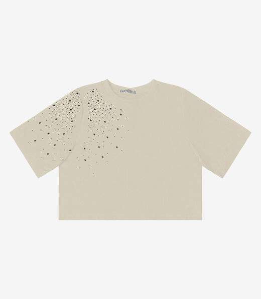 Camiseta Feminina Manga Curta Endless Bege