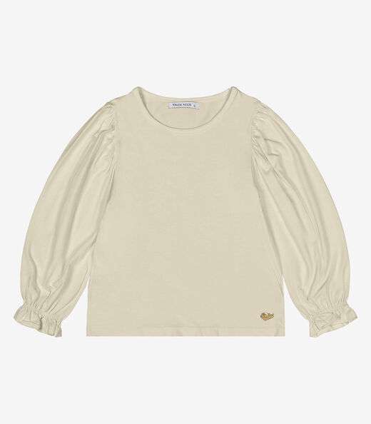 Blusa Infantil Manga Longa Trick Nick Bege