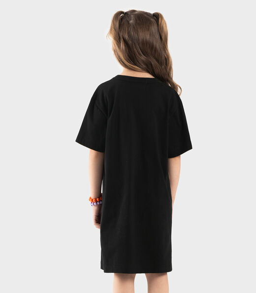 Vestido Infantil Meia Malha Rovi Kids Preto