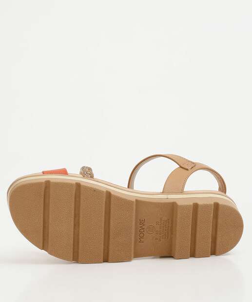Sandália Feminina Flatform Tratorado Strass Modare 