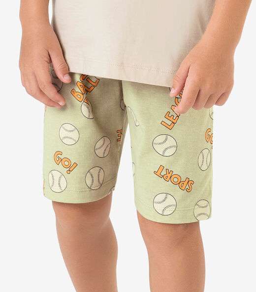 Pijama Meia Malha Rovi Kids Bege