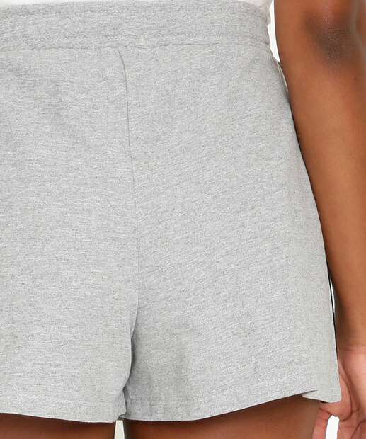 Short Cintura Alta Feminino Moletinho Amarração Marisa