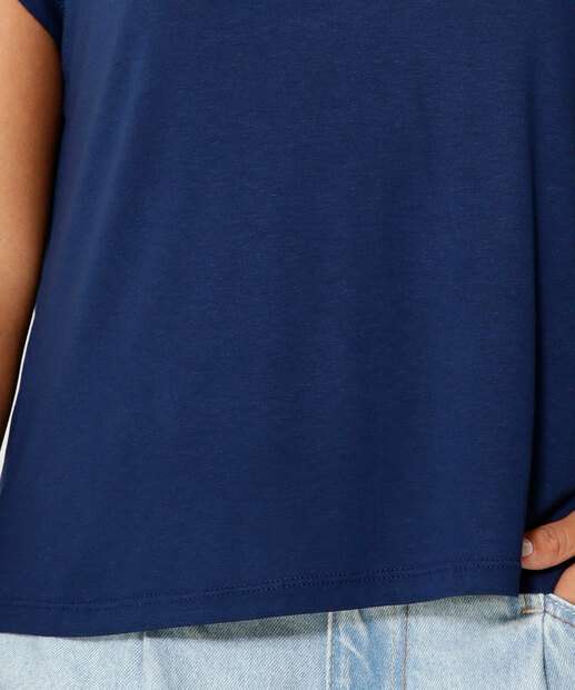 Blusa Feminina Básica Manga Curta Marisa