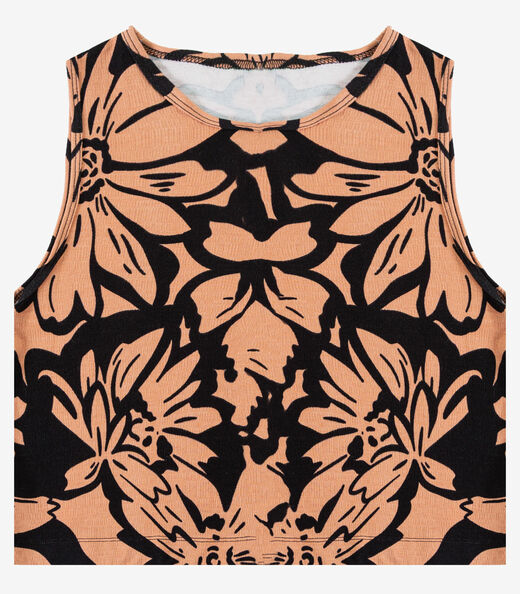 Regata Feminina Estampada Infinita Cor Marrom