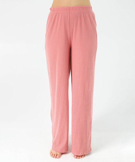 Pijama Feminino Textura Manga Longa Marisa Rosa