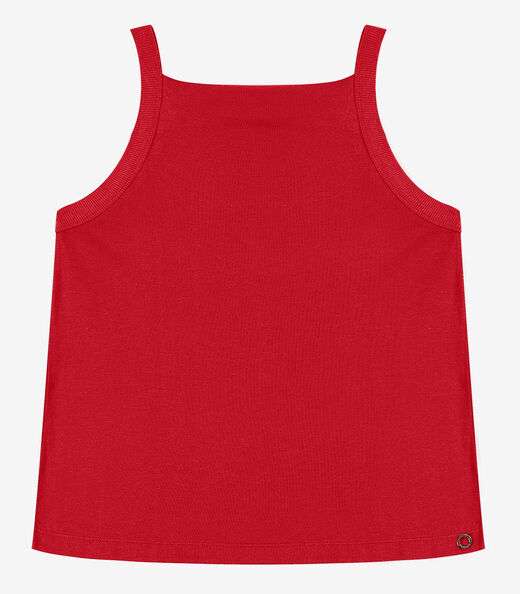 Regata Visco Tricot Feminina Endless Vermelho