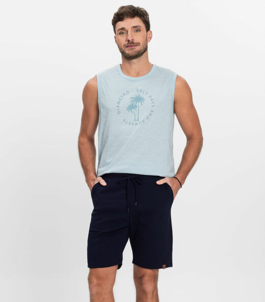 Image_Bermuda Masculino De Moletinho Piquê Diametro Azul