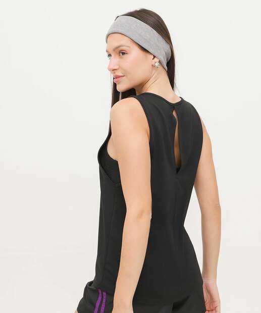 Blusa Regata Feminina Fitness Vazado Marisa