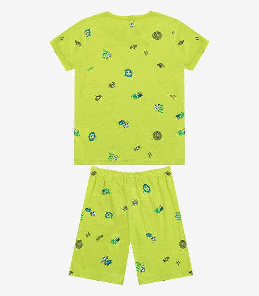 Pijama Infantil Camiseta e Bermuda Select Verde
