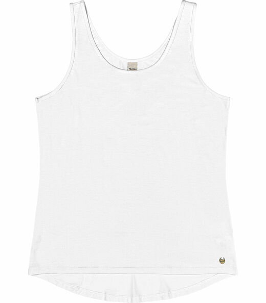 Regata Feminina Básica em Viscotorcion Rovitex Branco