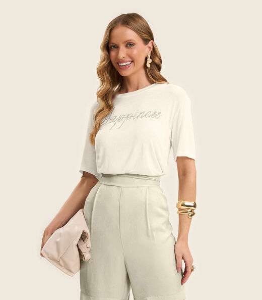 Image_Blusa Feminina Manga Curta Visco Tricot Rovitex Bege