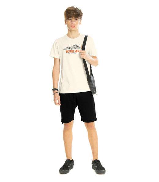 Camiseta Masculina Juvenil Desert Rovitex Teen Bege
