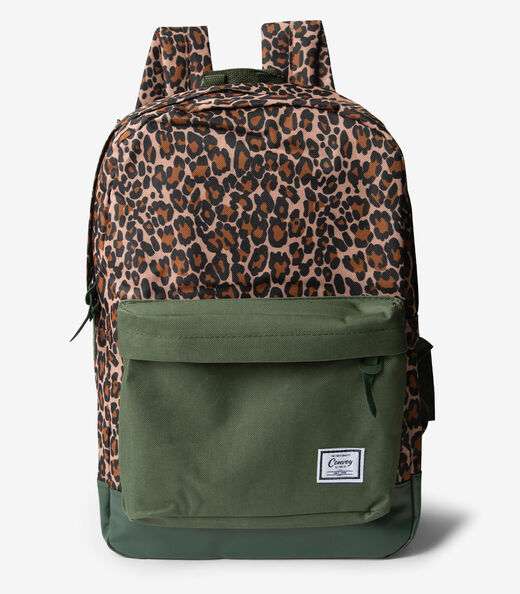 Mochila Escolar Casual Estampa Oncinha Yins Verde