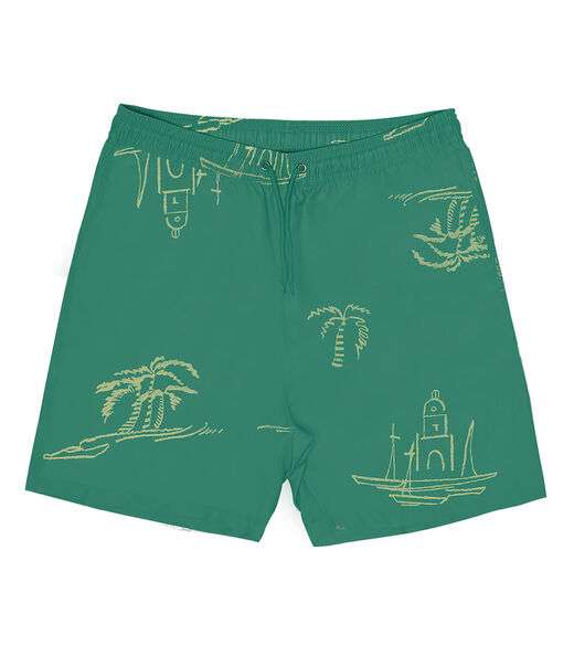 Bermuda Masculina Microfibra Estampada Rovitex Verde