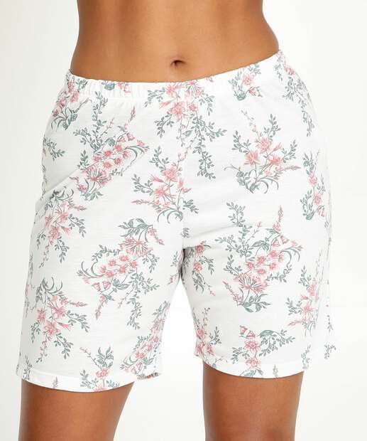Pijama Feminino Estampa Floral Manga Curta Marisa