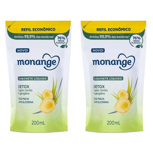 Image_Kit c/2 Sabonetes Liquido Monange 200ml Refil Detox