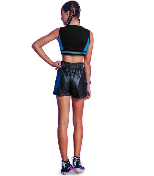 Blusa Cropped Feminino Rovitex Teen Preto