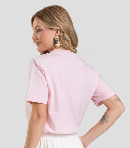 T- Shirt Feminina Lisa Dianna Rosa