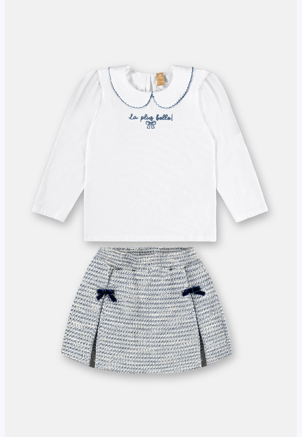 Conjunto Cotton Short-Saia Tweed Up Baby