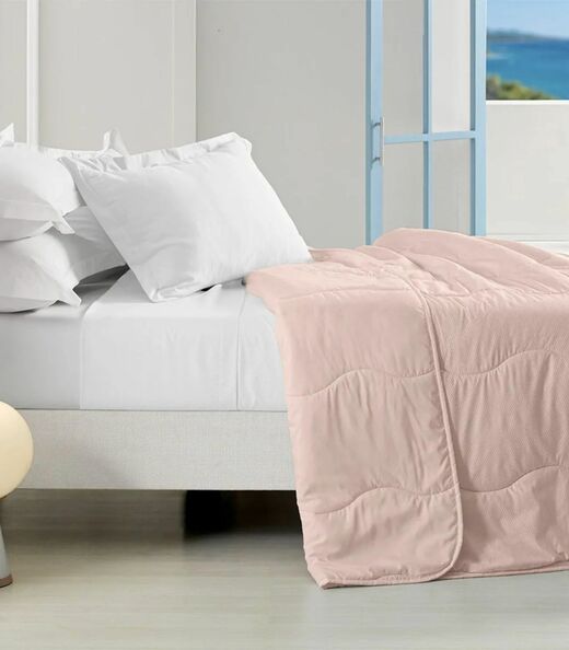 Edredom Verano Casal Toque Acetinado Altenburg Rosa