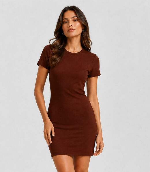 Image_Vestido Feminino Em Tecido Henera Infinita Cor Marrom