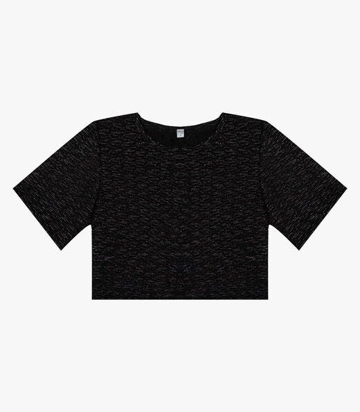Blusa Feminina Em Tecido Sideral Infinita Cor Preto