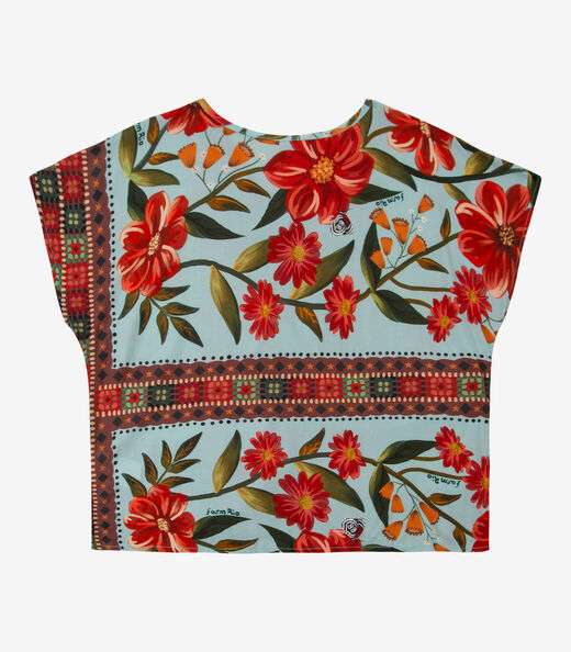 Blusa Feminina Estampada Infinita Cor Azul