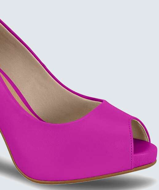 Peep Toe Feminino Meia Pata Salto Grosso Beira Rio 