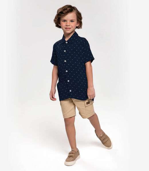 Camisa Infantil Masculina Trick Nick Azul