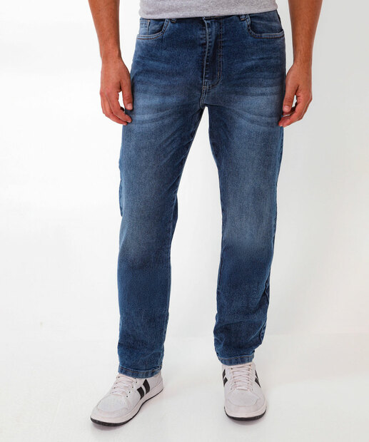 Calça Masculina Jeans Slim Bolsos 