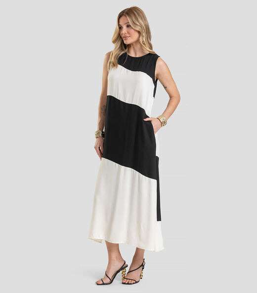Image_Vestido Super Midi Bicolor Dianna Preto