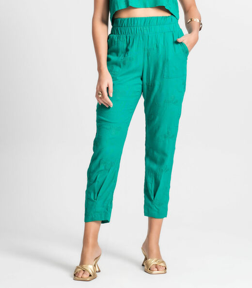 Calça De Linho Feminina Endless Verde