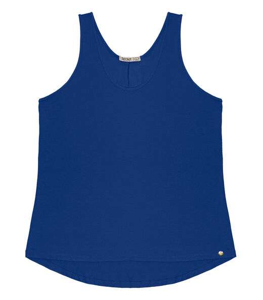 Regata Feminina Plus Size Secret Glam Azul