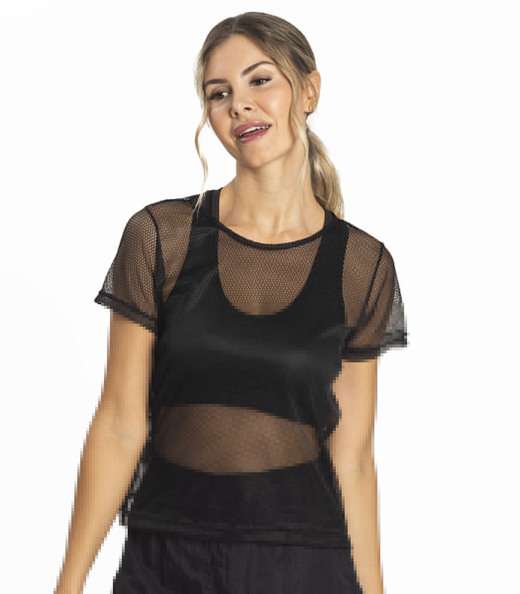 Image_Blusa Fitness Feminina Tule FTK Preto