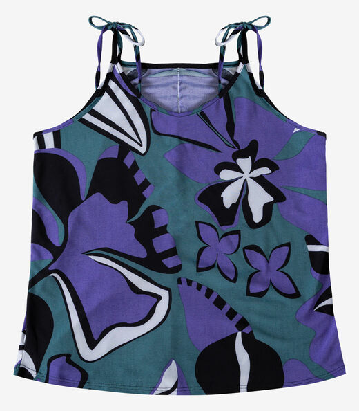 Blusa De Alça De Laço Infinita Cor Cinza