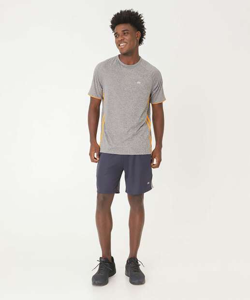Camiseta Masculina Fitness Recorte Manga Curta MR