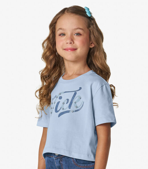 Conjunto Infantil Blusa com Shorts Trick Nick Azul