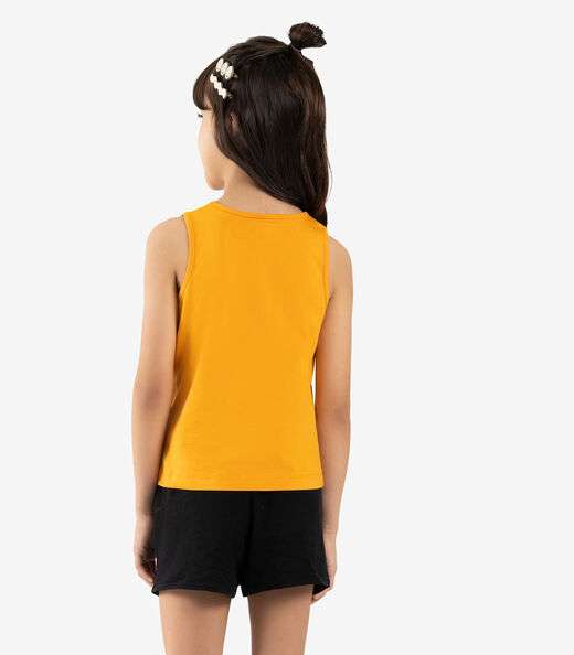 Regata Infantil Meia Malha Rovi Kids Amarelo